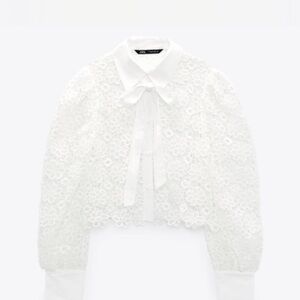 NWT Zara crochet shirt